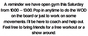 open gym notice